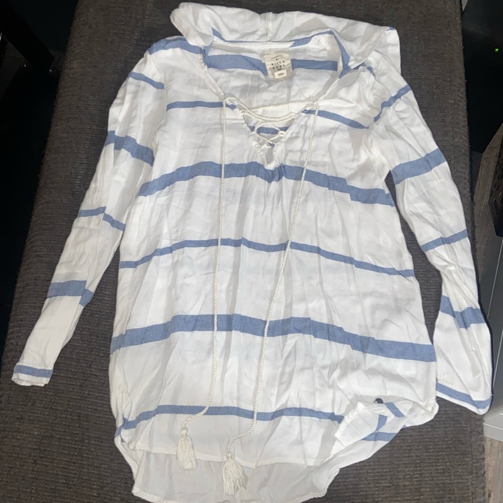 Billabong - blue striped beach hoodie